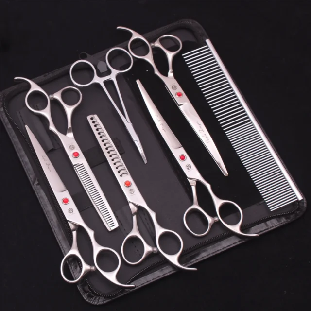 7" Professional Pet Dog Scissors Stainless Steel Thinning Cutting Shears Dogs Cats Grooming Scissors Hair Trimming Tools Z3003 - Image 6