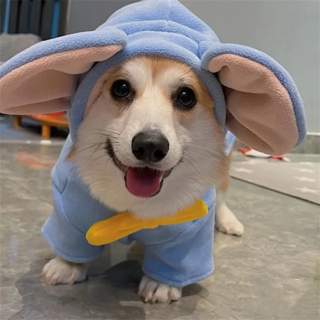 Dog Elephant Halloween Costume Pet Cosplay Elephant Clothes Cat Hoodie Coat Dogs Warm Apparel And Pet Winter Clothes - Image 3