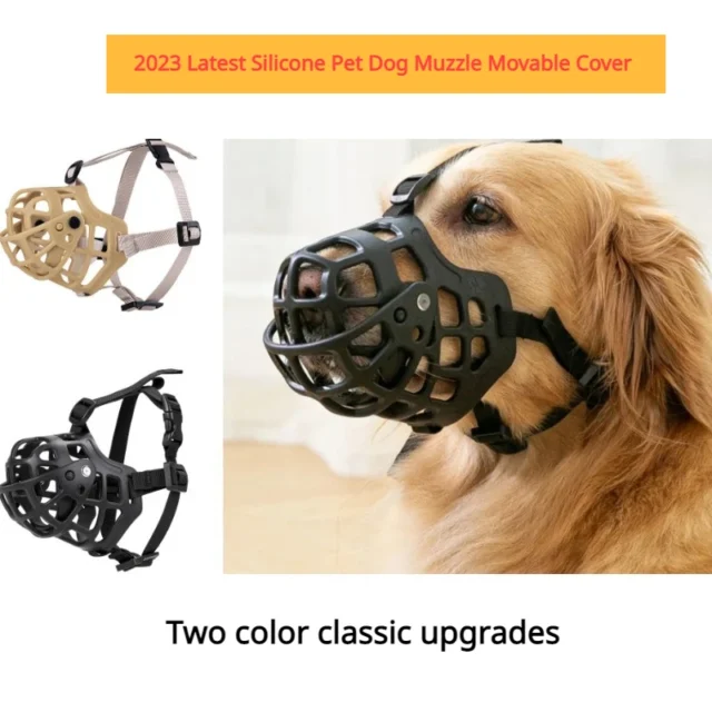 Soft Glue Adjustable Dog Muzzle, Anti-biting, Chewing Mask, Breathable Dog Muzzle, Durable, Strong Basket, Dog Supplies - Image 2