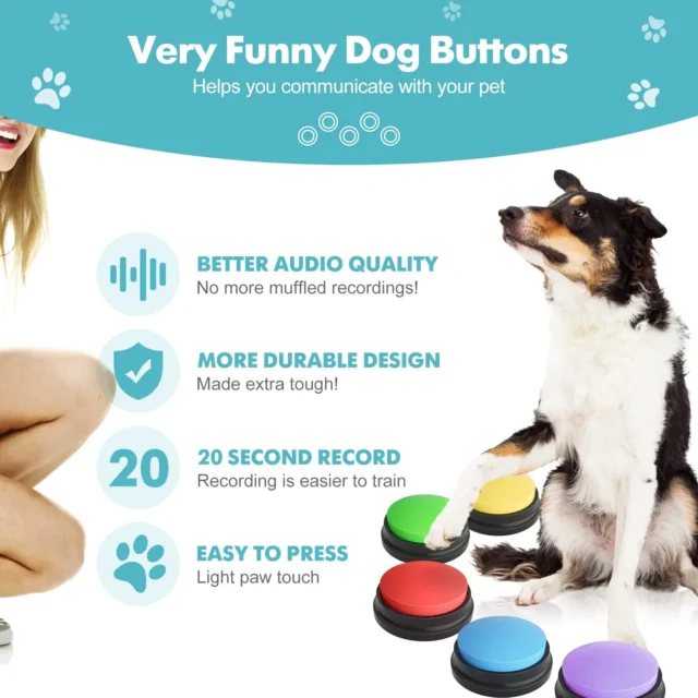 8/11pcs Voice Recording Button Pet Toys Dog Buttons for Communication Pet Training Buzzer Recordable Talking Toy Intelligence - Image 6