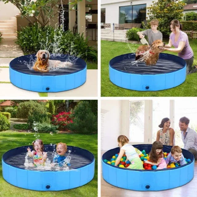 Pet Folding Bathtub Outdoor Portable Cat And Dog Swimming Pool PVC Anti-Slip Bath Basin for Cleaning And Playing with Water - Image 5