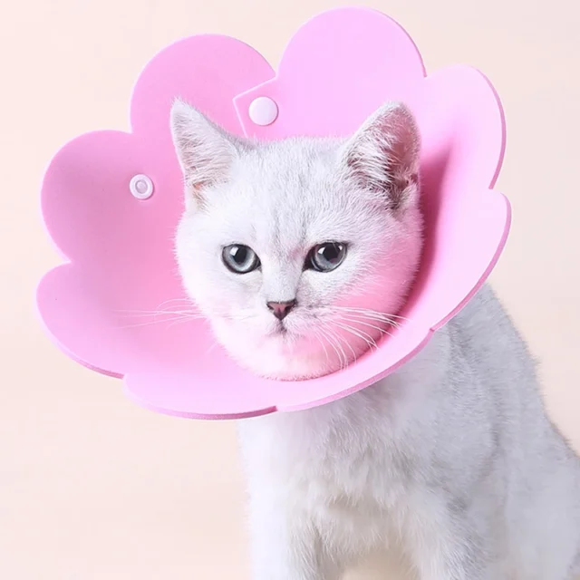 Flower Shaped Cat Recovery Collar Elizabethan Collar Wound Healing Protective Cone for Kitten Puppy Pet Protective Collar Neck - Image 3