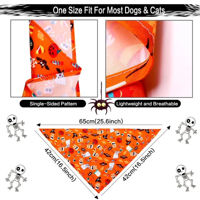 1Pcs Dog Bandanas Halloween Pet Dog Bandanas Scarf Small Dog Cat Puppy Bibs Pet Supplies For Small Dogs Pet Accessories - Image 2