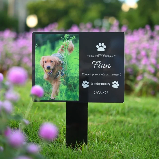 Personalised Pet Memorial Stake Acrylic Marker Grave Pet Gravestones Cat Dog Souvenirs Pet Loss Add Photo And Text Memorial Gift