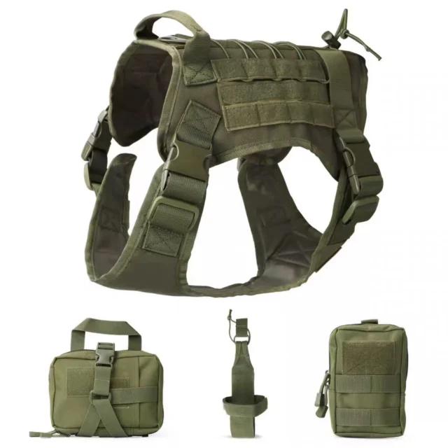 Military Dog Harness Vest, Tactical Accessories, Fit for Pitbull, Pug, Perros, Chien, Grande - Image 2