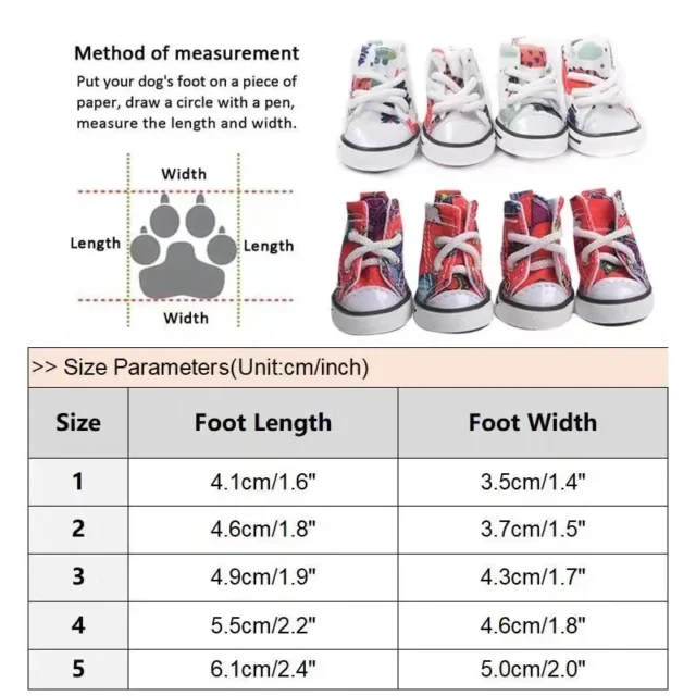 Waterproof Anti-Slip Sneakers for Small Cats and Dogs, Breathable Pet Shoes, Casual, Warm, Winter, 4Pcs - Image 6