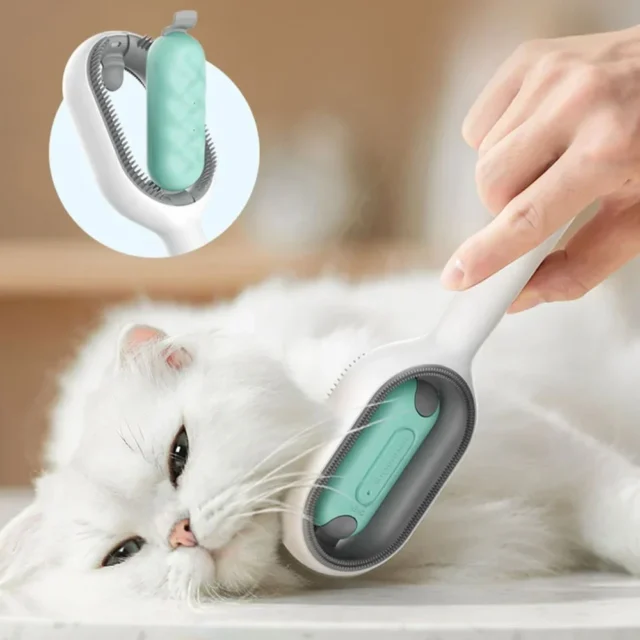 Dog Grooming Comb Creative Update Cat with Water Tank Double Sided Hair Removal Brush Kitten Pet Supplies Accessories - Image 3