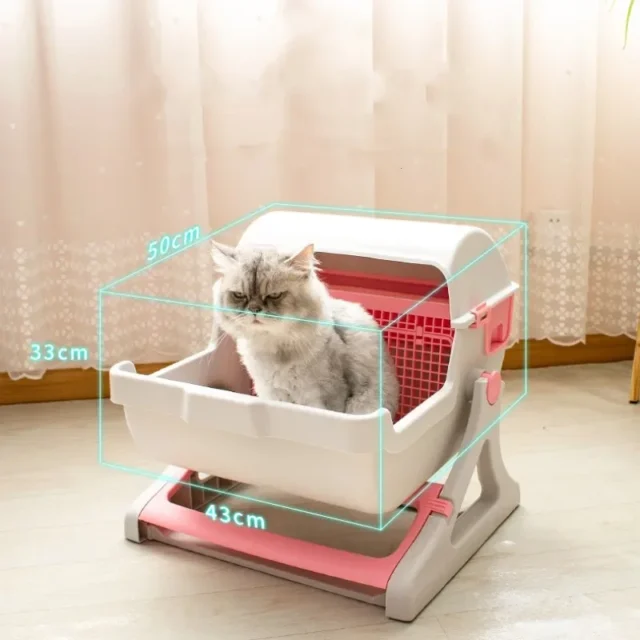 Cat Litter Box Cats Toile Sandbox Pet Semi-Automatic Quick Cleaning Training Kit Bedding Bedpans Kitten Litter Tray Luxury - Image 6