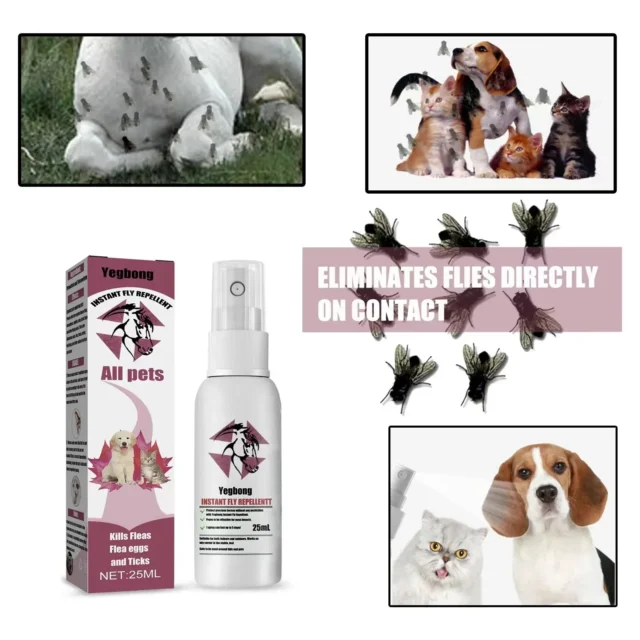 Pet insect repellent spray Drive away fleas lice ticks Sterilization Relieve skin itching Suitable for deworming cats and dogs - Image 9