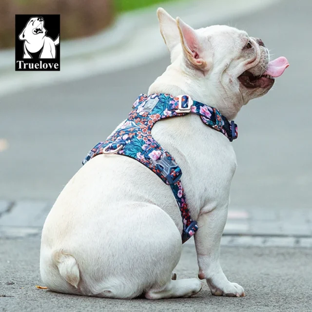 Truelove Dog Harness New Fashion Design Harness for Small Large Dog Cotton Floral Multi Sizes Adjustable Reflective TLH6283 - Image 2