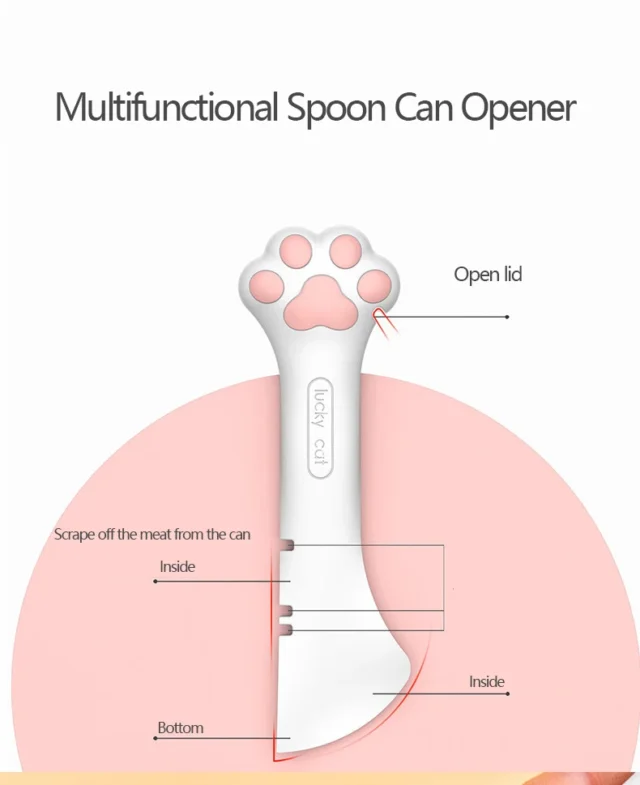 Pet Spoon Multifunctional Can Opener Wet Food Mixing Spoon Silicone Cat Can Sealing Cover Food Storage Dog Accessory - Image 4