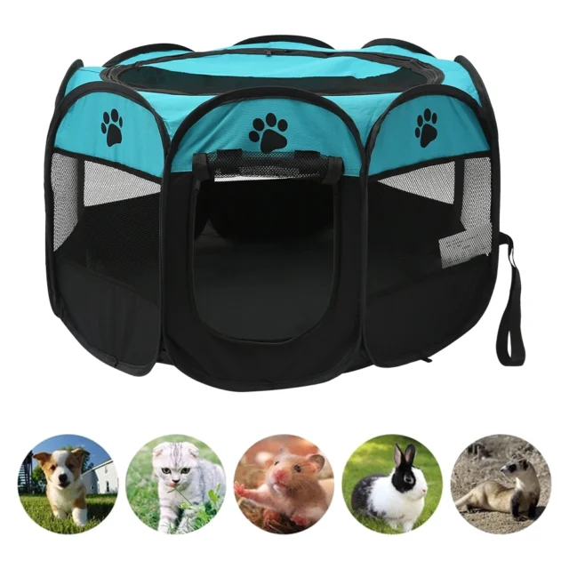 Portable Dog House Folding Pet Tent Outdoor Dog House Octagon Cage for Cat Playpen Puppy Cats Kennel Easy Operation Fence - Image 6