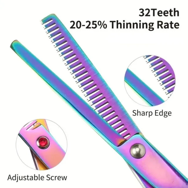 7Inch Pet Grooming Dog Scissors set Right and Left Hand Dog Grooming Hair Shears Professional Thinning Scissors - Image 3