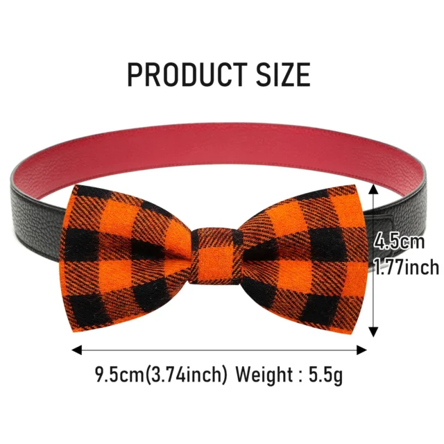 10PS Dog Bow Tie Cotton Plaid Samll Dog Cat Bowties Collar Bows Dogs Collar Accessories Pets Grooming Accessories For Small Dogs - Image 5