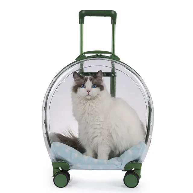 Pet Trolley Box Portable Dog Cat Outing Bag Transparent Pet Backpack Checked Airline Cat Bag, Cat Accessories Outing Cat Bag - Image 5