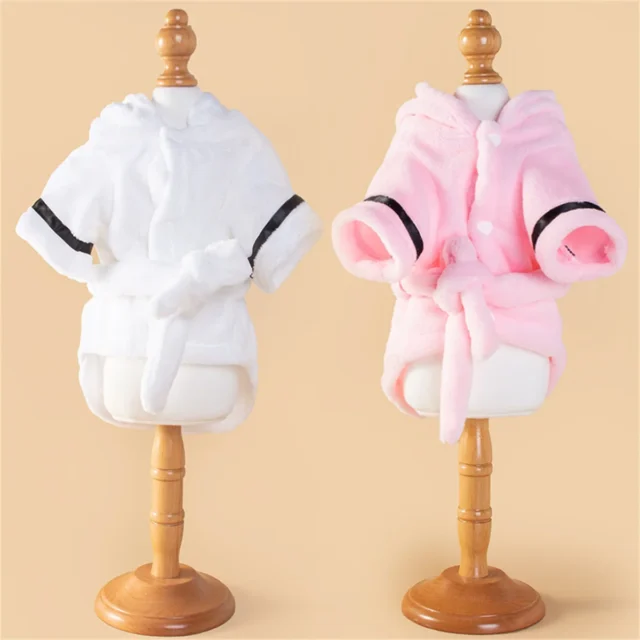 Pet Plush Jumpsuit Autumn Winter Medium Small Dog Clothes Warm Velvet Sweet Pajamas Kitten Puppy Cute Pullover Chihuahua Poodle