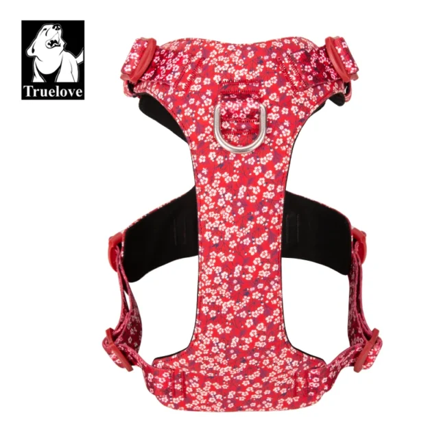 Truelove Dog Harness New Fashion Design Harness for Small Large Dog Cotton Floral Multi Sizes Adjustable Reflective TLH6283 - Image 5