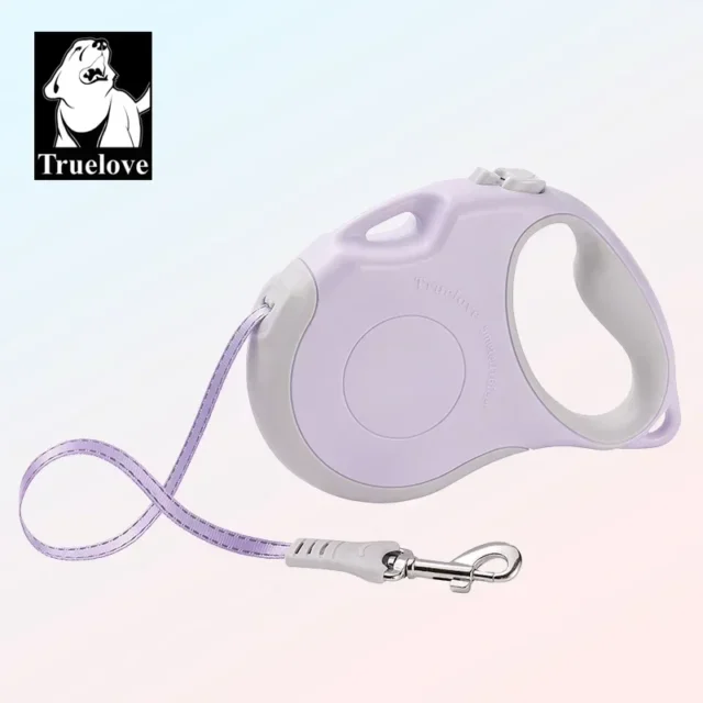 Truelove Tangle Free Retractable Dog Leash 16 Ft Strong Nylon Tape One-Handed Brake Pause Lock Dog Cat Owners Reliable TLL5001