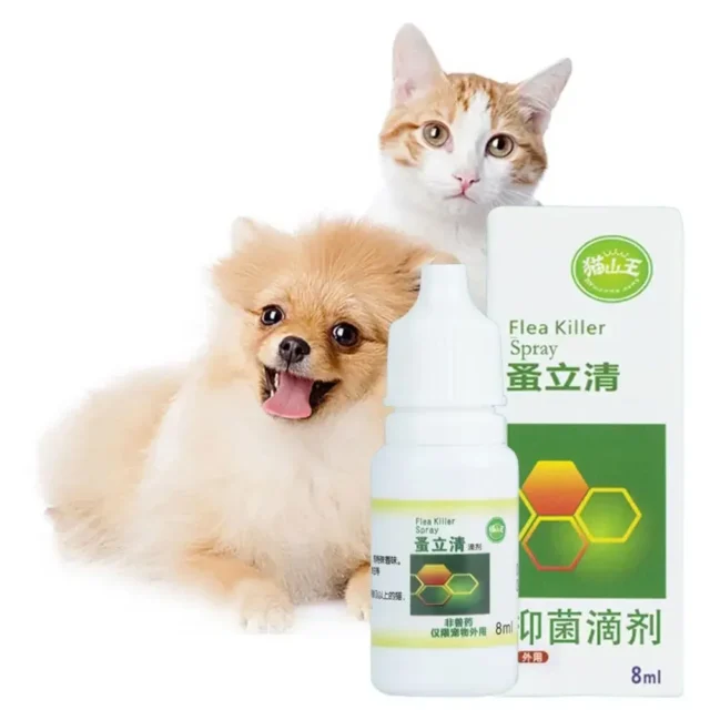 8ML Flea Spray Safe Ingredients Itch Relief Remove Ticks Fleas Universal Pet Dog Anti-flea Mites Ticks Drops Indoor - Image 3