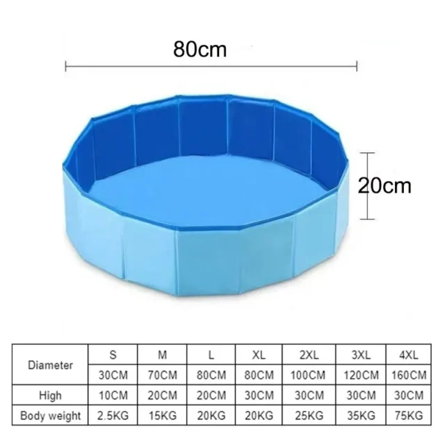 Pet Folding Bathtub Outdoor Portable Cat And Dog Swimming Pool PVC Anti-Slip Bath Basin for Cleaning And Playing with Water - Image 6