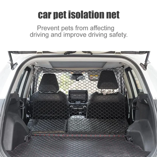 Benepaw Durable Dog Car Safety Barrier Net Adjustable Practical Car Pet Isolation Vehicle Barrier Pet Restraint For SUVs Trucks - Image 2