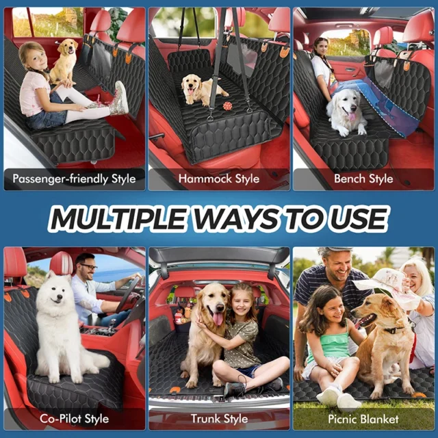 Benepaw 6 in1 Dog Car Seat Cover Waterproof Mesh Visual Window Hammock Durable Nonslip Pet Back Seat Protector For Trucks SUVs - Image 2