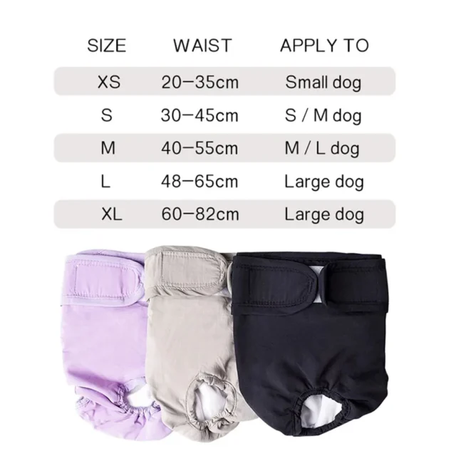 Female Dog Diapers Washable Pet Underwear for Girl Puppies Large Dogs Panties Sanitary Physiological Pants for Dogs Pet Supplies - Image 6