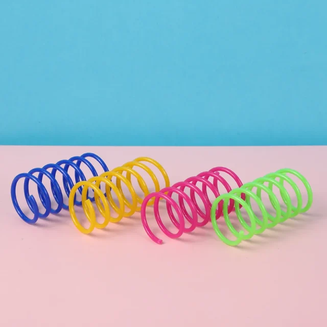 16/20PCS Interactive Cat Plastic Elasticity Toys Funny Cat Toys Colorful Gauge Springs Pet Products Spiral Springs Cat Supplies - Image 6