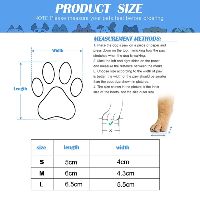 Dog Cat Boots Shoes Socks Waterproof Dog Shoes Rain Snow Pet Booties Anti-Slip Small Puppy Sock Shoes with Adjustable Drawstring - Image 6