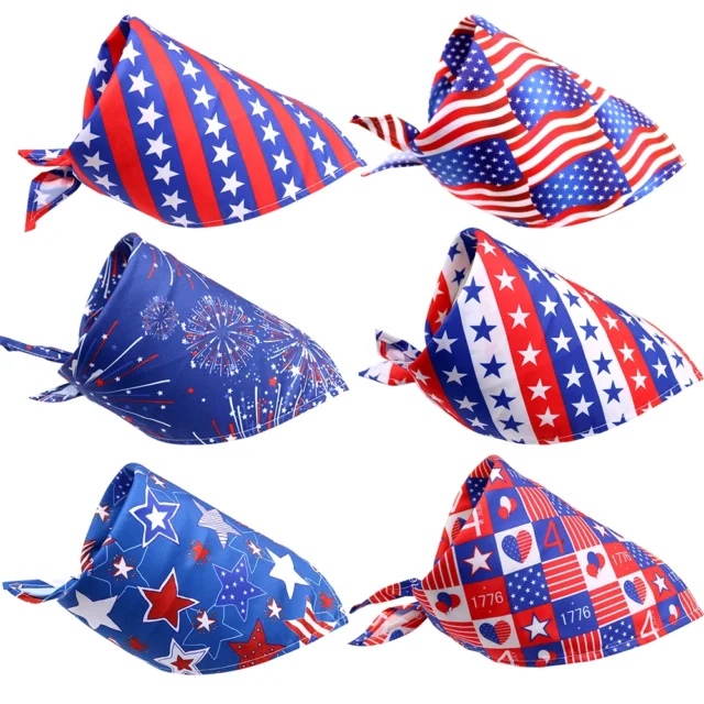 60Pcs American Independence Day Pet Bandanas for Small Dog Pet Cat Scarf Dogs Puppy Bibs Dog Grooming Accessories Pet Supplies - Image 4