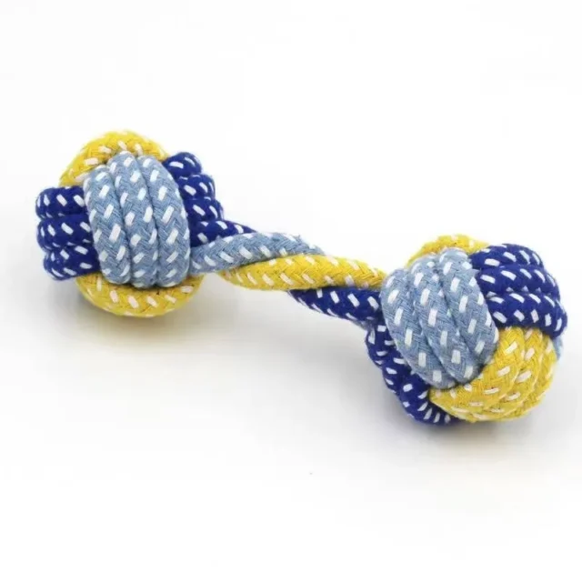 1PC Dog Toy Carrot Knot Rope Ball Cotton Rope Dumbbell Puppy Cleaning Teeth Chew Toy Durable Braided Bite Resistant Pet Supplies - Image 5