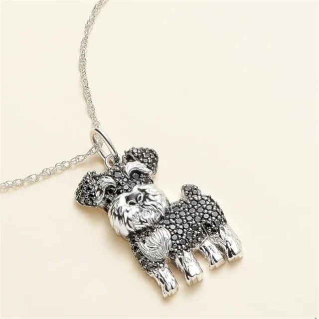 Exquisite and Cute Schnauzer Dog Pendant Necklace for Women Elegant Pet Puppy Jewelry Animal Accessories Dog Lovers Gift - Image 3