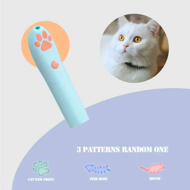 Pet Cat Laser Toy Funny Cats LED Laser Stick Cute Kitten Paw Shape Interactive Toy Training LED Infrared Laser Pen Pet Accessory