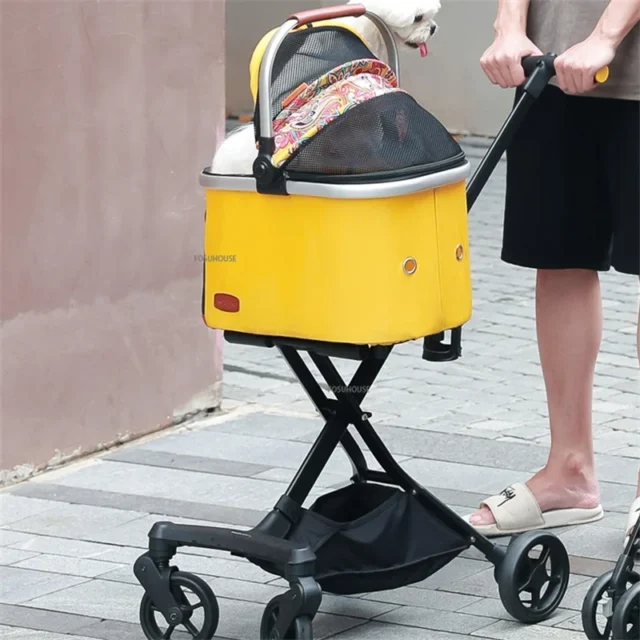 Portable Pet Stroller for Dogs and Cats Trolley Detachable Folding Puppy Stroller Outdoor Camping Travel Carrying Car Cat Bag Z - Image 3