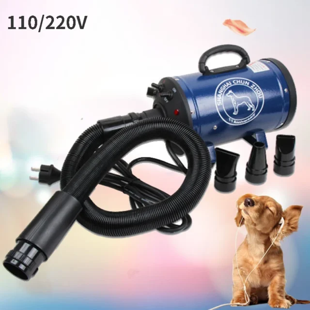 2200W Power Hair Dryer For Dogs Pet Cat Grooming Blower Warm Wind Secador Fast Blow-dryer For Small Medium Large Dryers