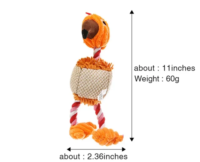 Funny Cute Dog Toys Flamingo Plush Small Large Dogs Squeak Toy Cotton Rope Bite Resistant Puppy Toys Accompany Pets Accessories - Image 2