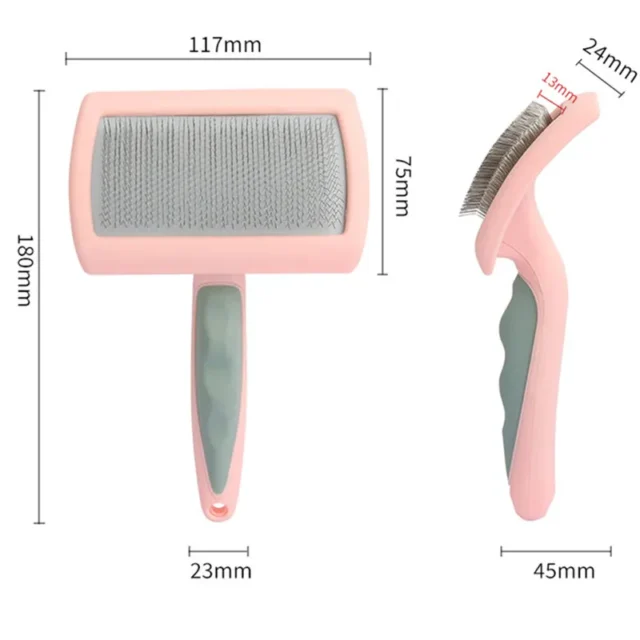 Dog Brush Stainless Steel Dogs Combs Massage Dog Grooming Brush Pet Hair Remover Cleaning Tools Soft Handle Cat Comb Brush Cat - Image 6