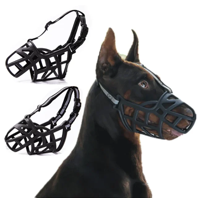 Soft Silicone Pet Dog Muzzle Anti-biting Stop Barking Chewing Mask Adjusting Pets Muzzles for Small Medium Large Dog Supplies