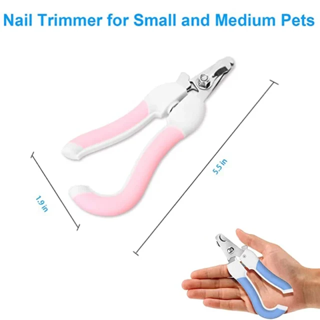 Pet Cat Dog Nail Clipper Cutter Stainless Steel Grooming Scissors Clippers Claw Nail Scissors w/ Lock Labor-Saving Nail Clipper - Image 2