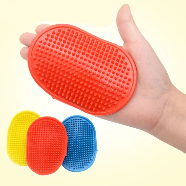 Fashion Rubber Pet Bath Brush Environmental Protection Silicone Glove for Pet Massage Pet Grooming Glove Dogs Cats Pet supplies - Image 5