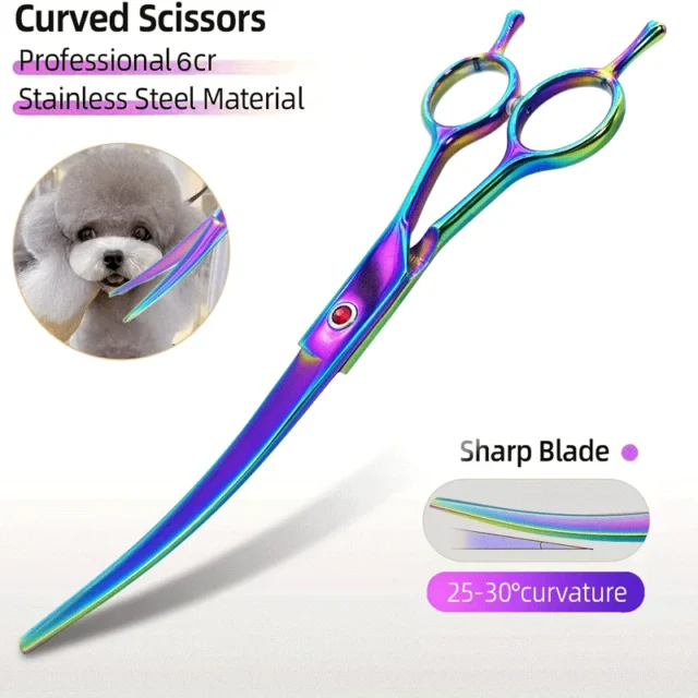 7Inch Pet Grooming Dog Scissors set Right and Left Hand Dog Grooming Hair Shears Professional Thinning Scissors - Image 4