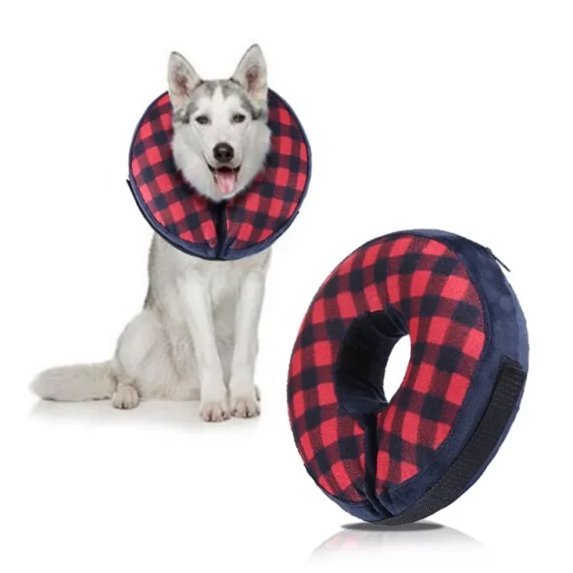 Inflatable Pet Collar Anti-bite Neck Elizabethan Collar Cat Dog Puppy Wound Healing Neck Protective Circle Collar For Large Dogs - Image 2