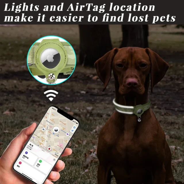 New Removable Locating Pet Collar AirTag Collar Anti-Lost Dog Tracker Protective Case Dog Collar Outdoors Walking Pet Supplies - Image 2