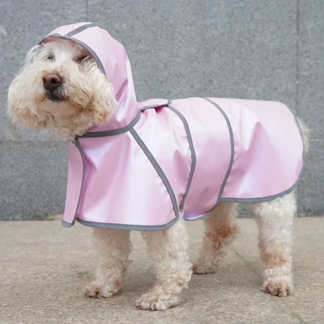 Reflective Light Rain Coat for Dogs and Cats, Waterproof Jackets, Cape PU Raincoat for Outdoor Puppy, Pet Apparel Clothes Hoody - Image 2