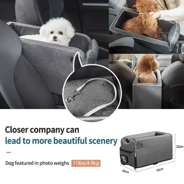 Portable Cat Dog Bed Travel Central Control Car Safety Pet Seat Transport Dog Carrier Protector For Small Dog Chihuahua Teddy - Image 4