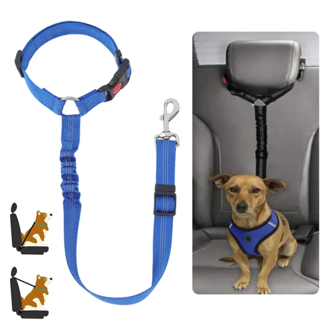 New Solid Two-in-one Dog Harness Leash Pet Car Seat Belt BackSeat Safety Belt Adjustable for Kitten Dogs Collar Pet Accessories