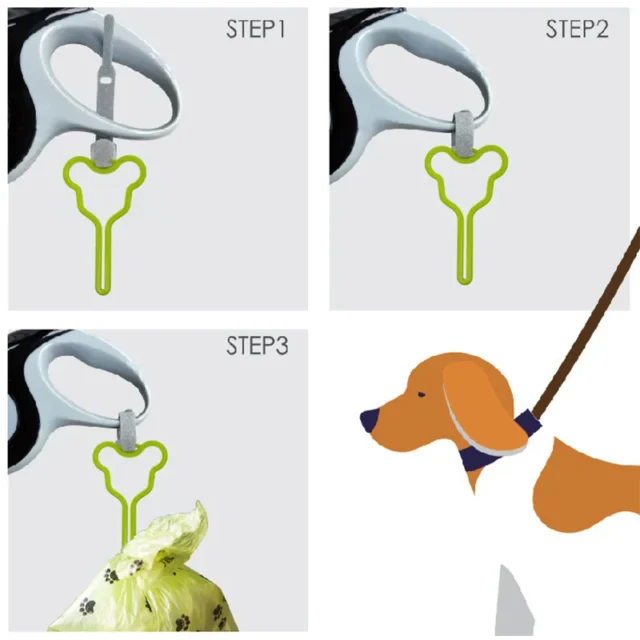 2021 New Pet Poop Bag Holder Hands-free Fixed Clip Dog Walking Cleaning Supplies Pet Cat Dog Poop Bag Dispenser - Image 4