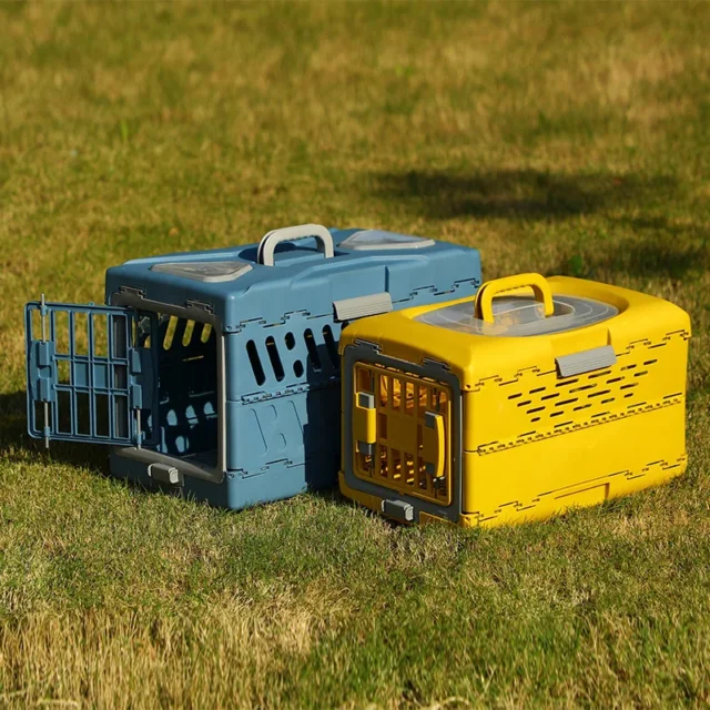 Pet Supplies Car Portable Cat Cage Portable Foldable Flight Case Breathable Kennel For Outing Pet Check-in Box - Image 3