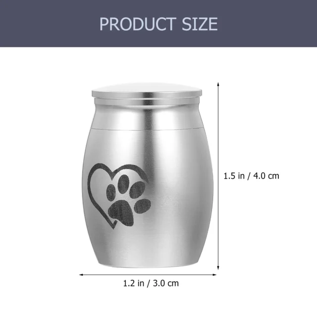 Dog Cremation Box Ashes Small Urn Stainless Steel Pet Urns Memorial Ornament Cat Minature Gifts Mini Keepsake - Image 2