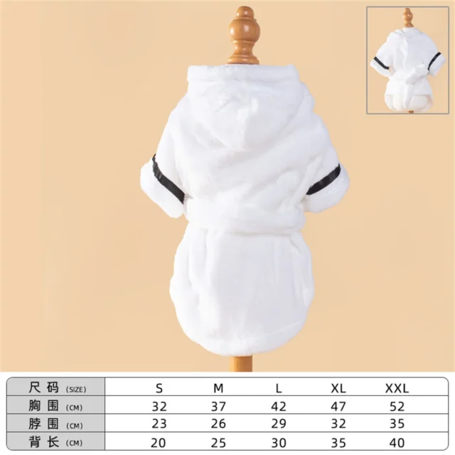 Pet Plush Jumpsuit Autumn Winter Medium Small Dog Clothes Warm Velvet Sweet Pajamas Kitten Puppy Cute Pullover Chihuahua Poodle - Image 5